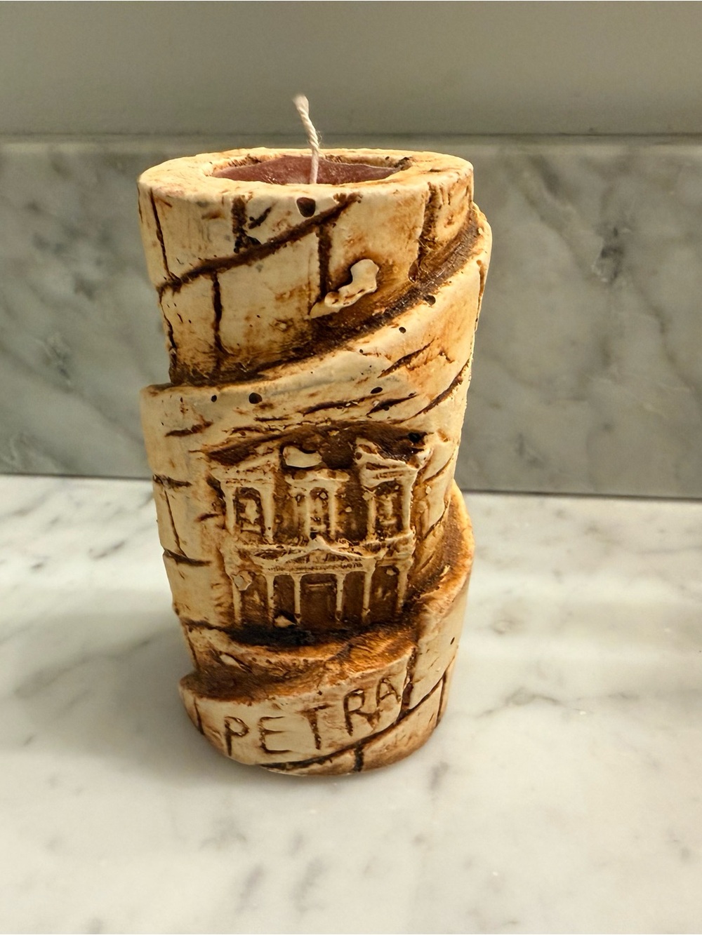 Candle carving souvenir from Jordan
